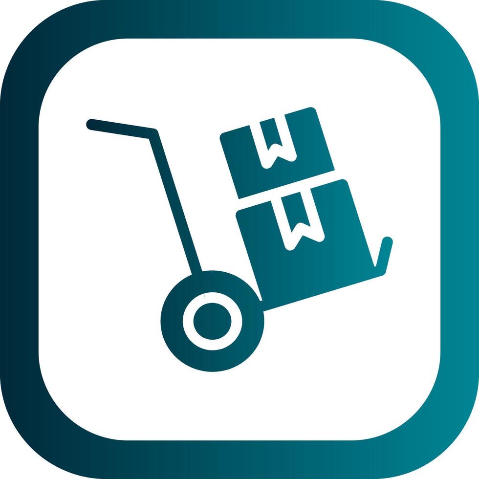 Dolly Flatbed Vector Icon Design