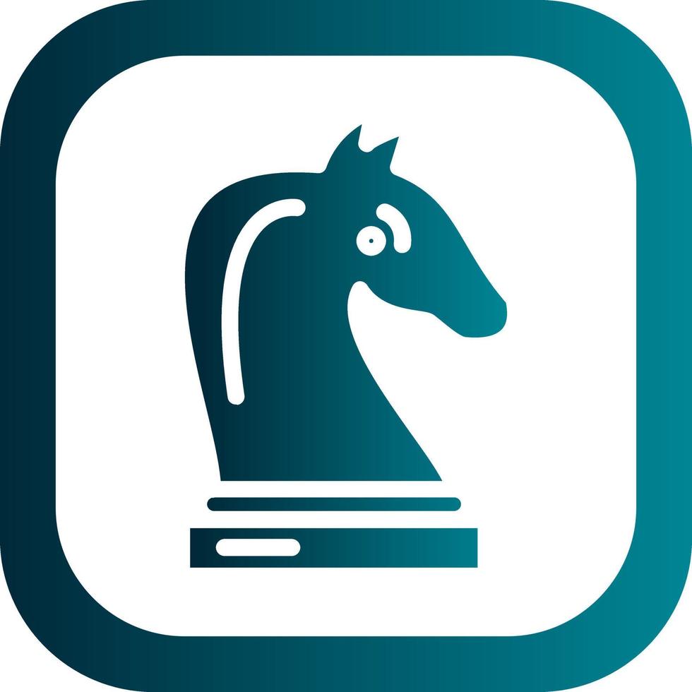 Chess Knight Vector Icon Design