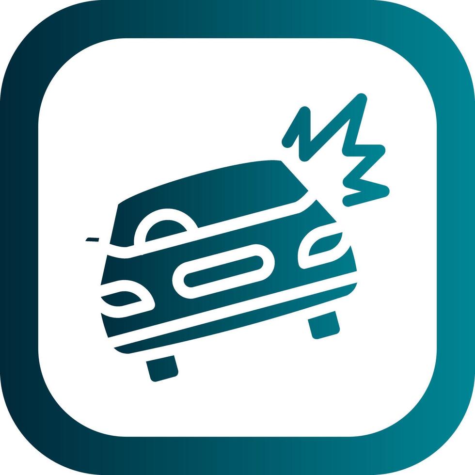 diseño de icono de vector de accidente de coche