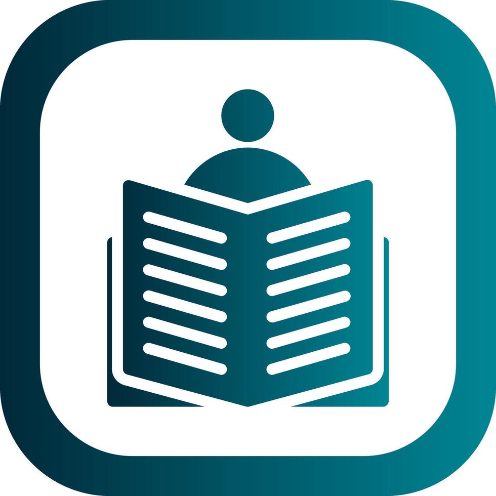 Book Reader Vector Icon Design