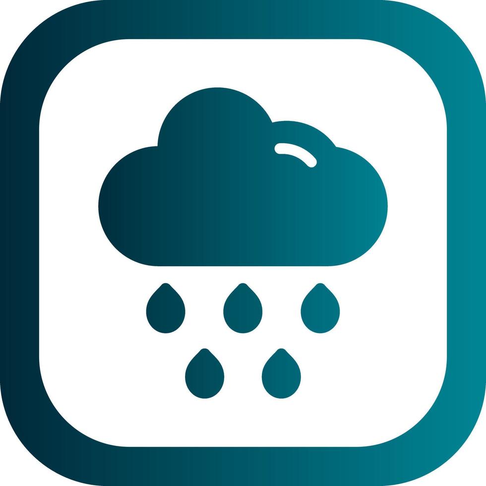 diseño de icono de vector de lluvia de nubes