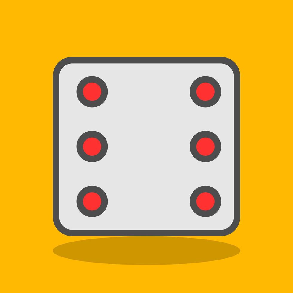 Dice Six Vector Icon Design