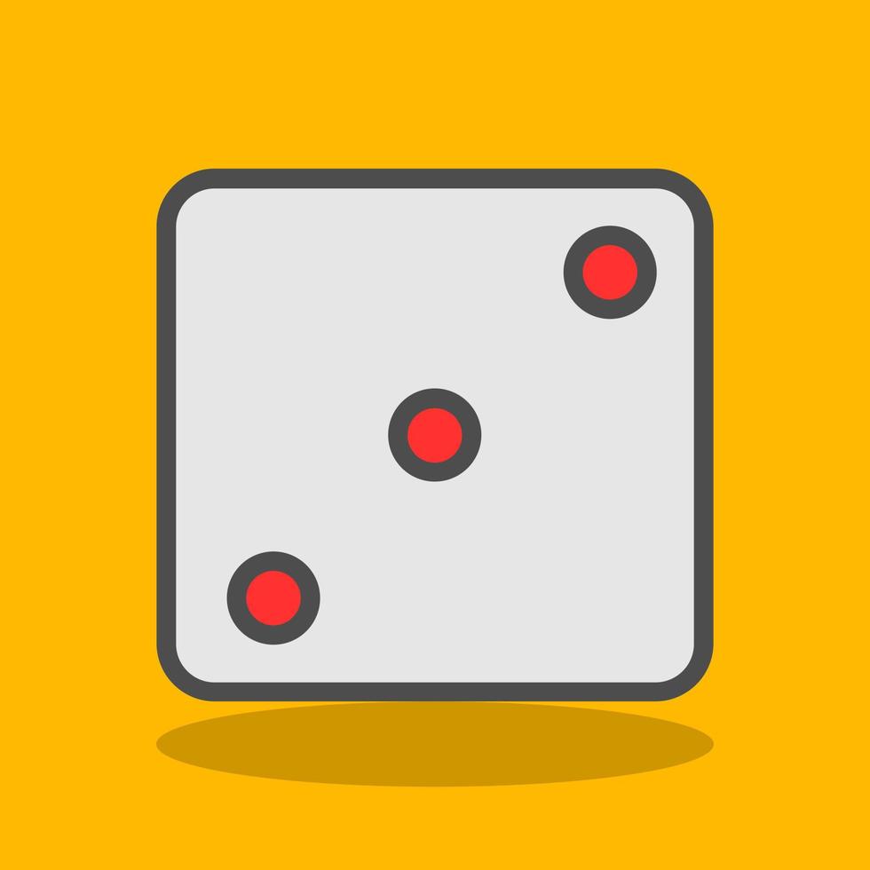 Dice Three Vector Icon Design