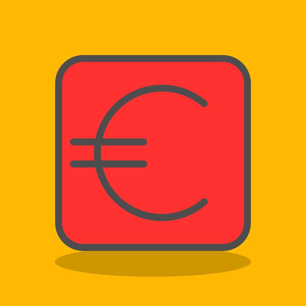 diseño de icono de vector de signo de euro