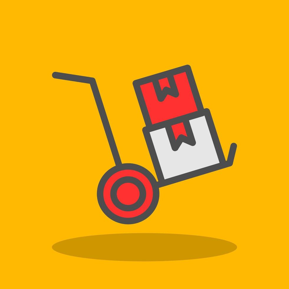 Dolly Flatbed Vector Icon Design