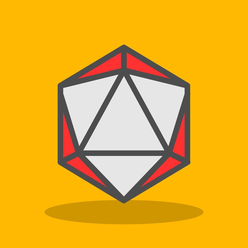 Dice D20 Vector Icon Design