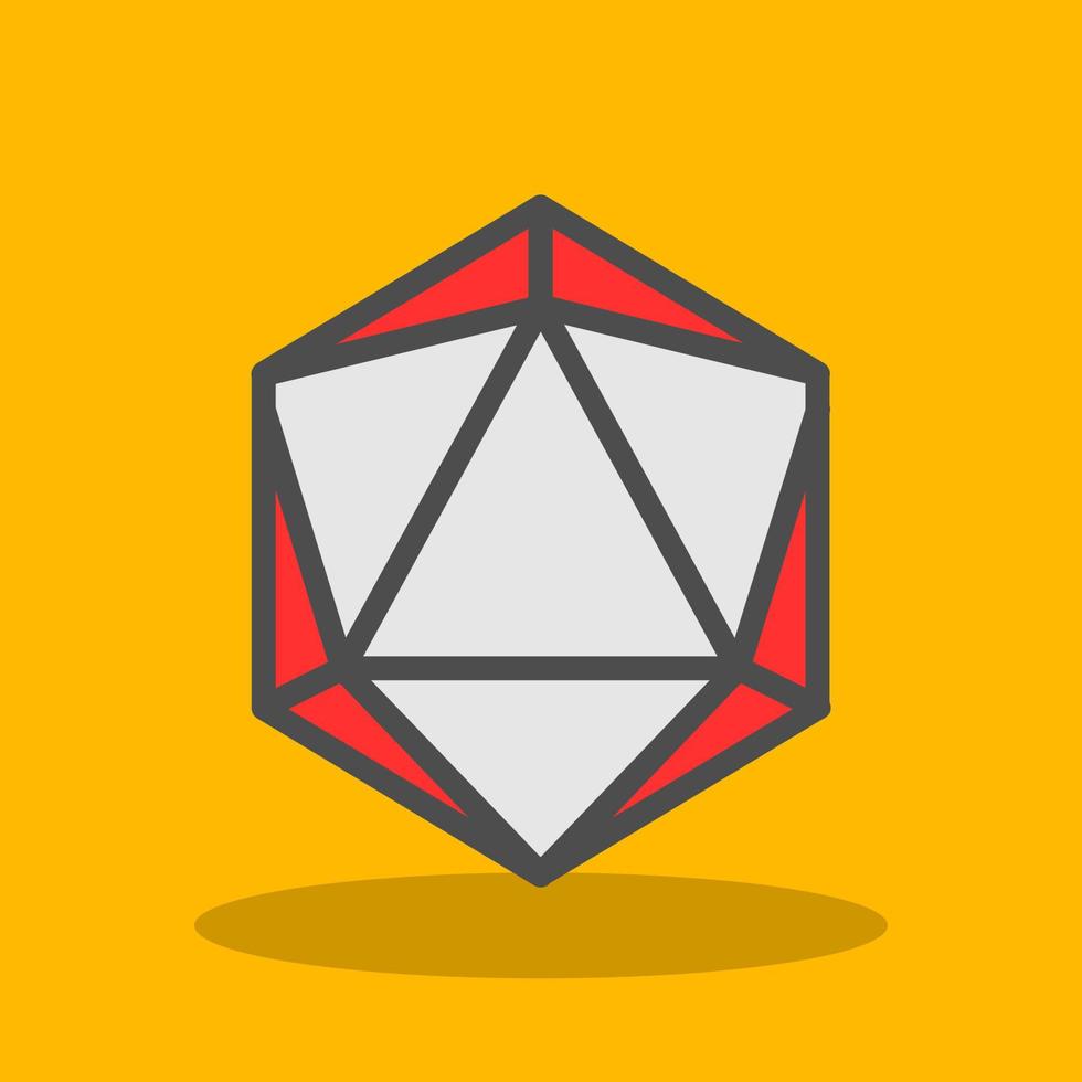 Dice D20 Vector Icon Design