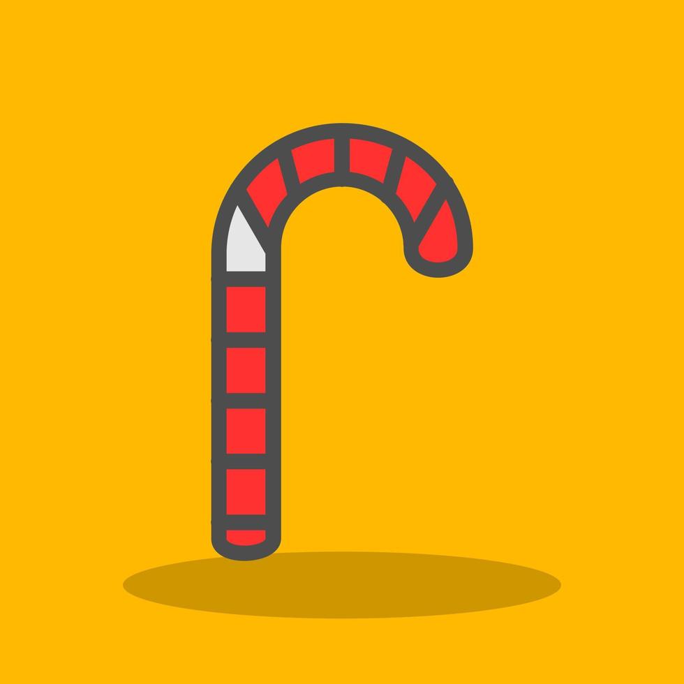 Candy Cane Vector Icon Design