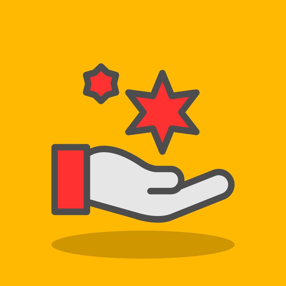 Hand Sparkles Vector Icon Design