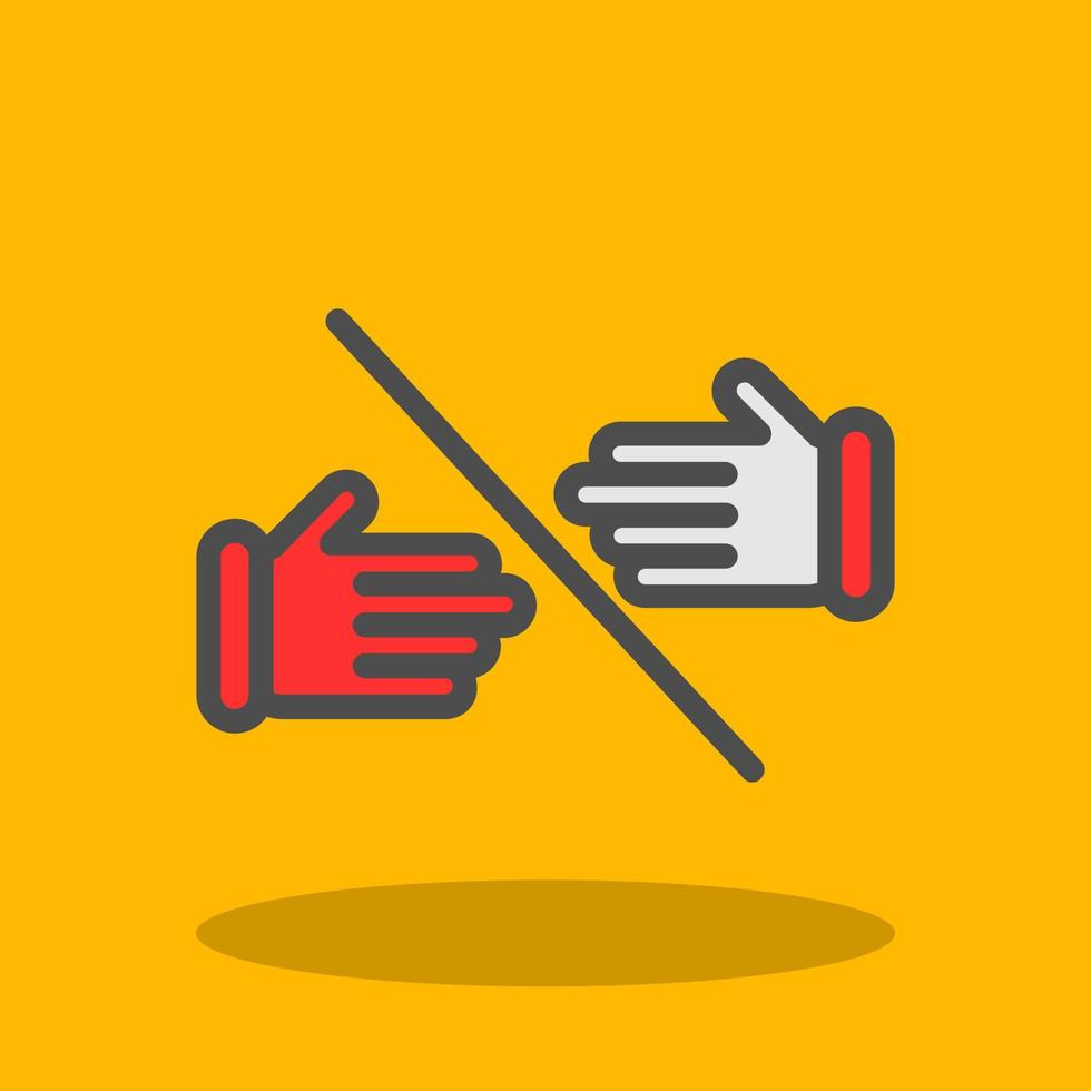 Handshake Slash Vector Icon Design