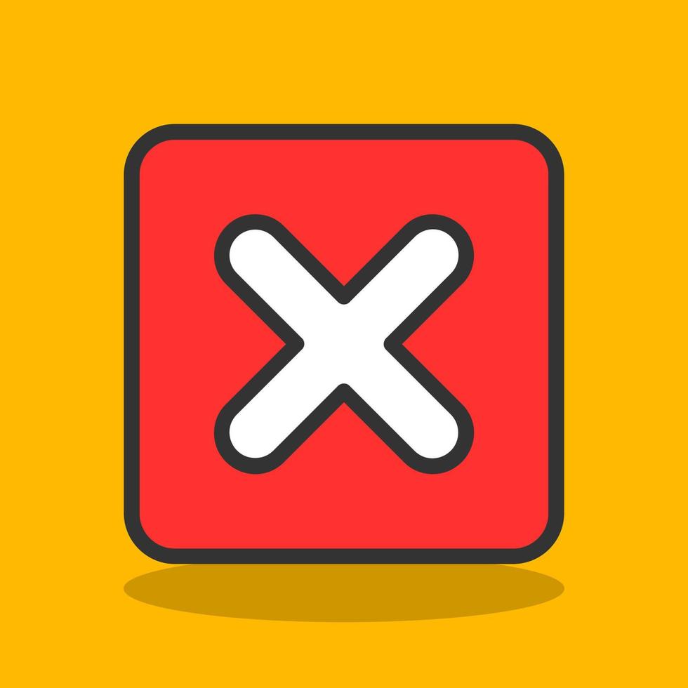 Square x Vector Icon Design
