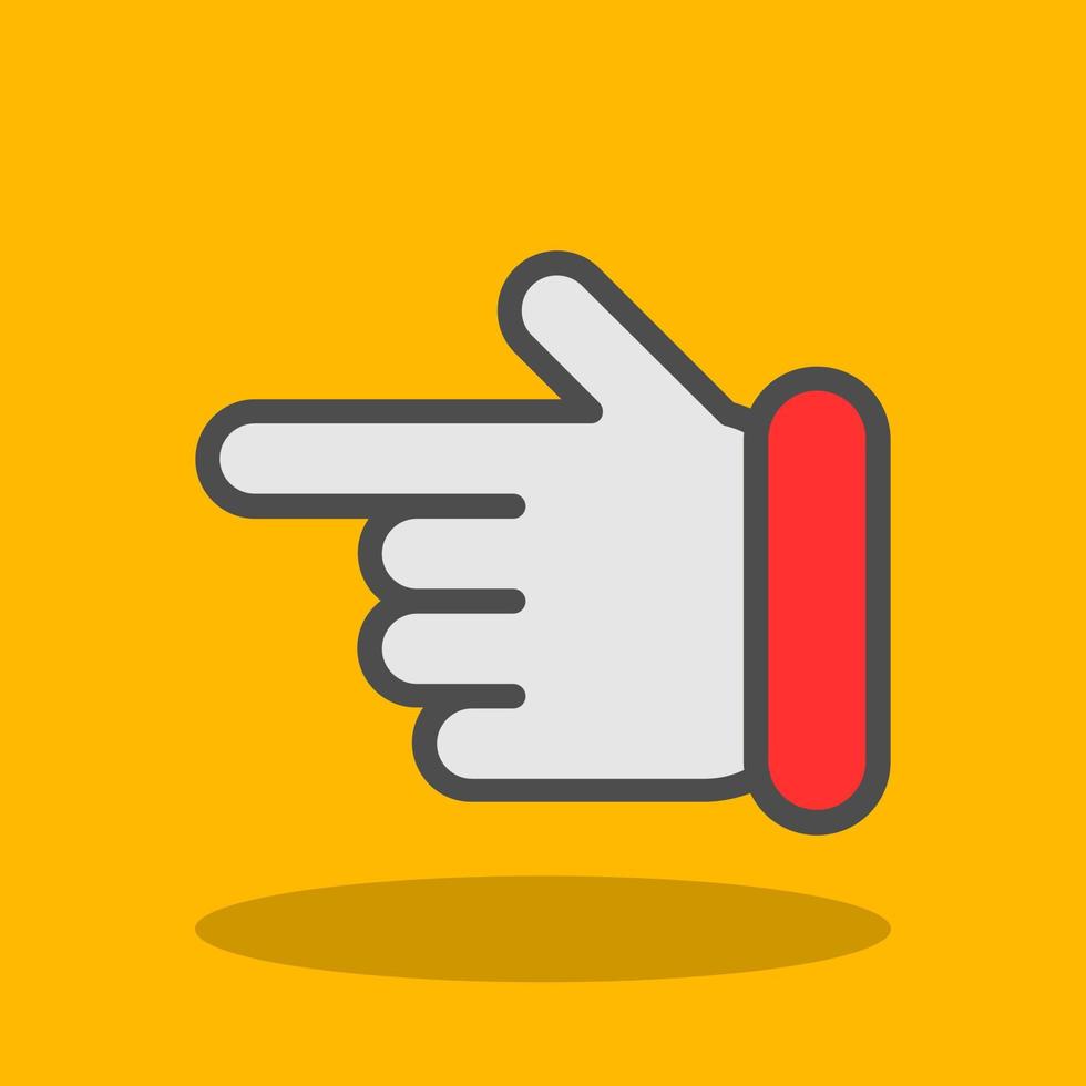 Hand Point Left Vector Icon Design