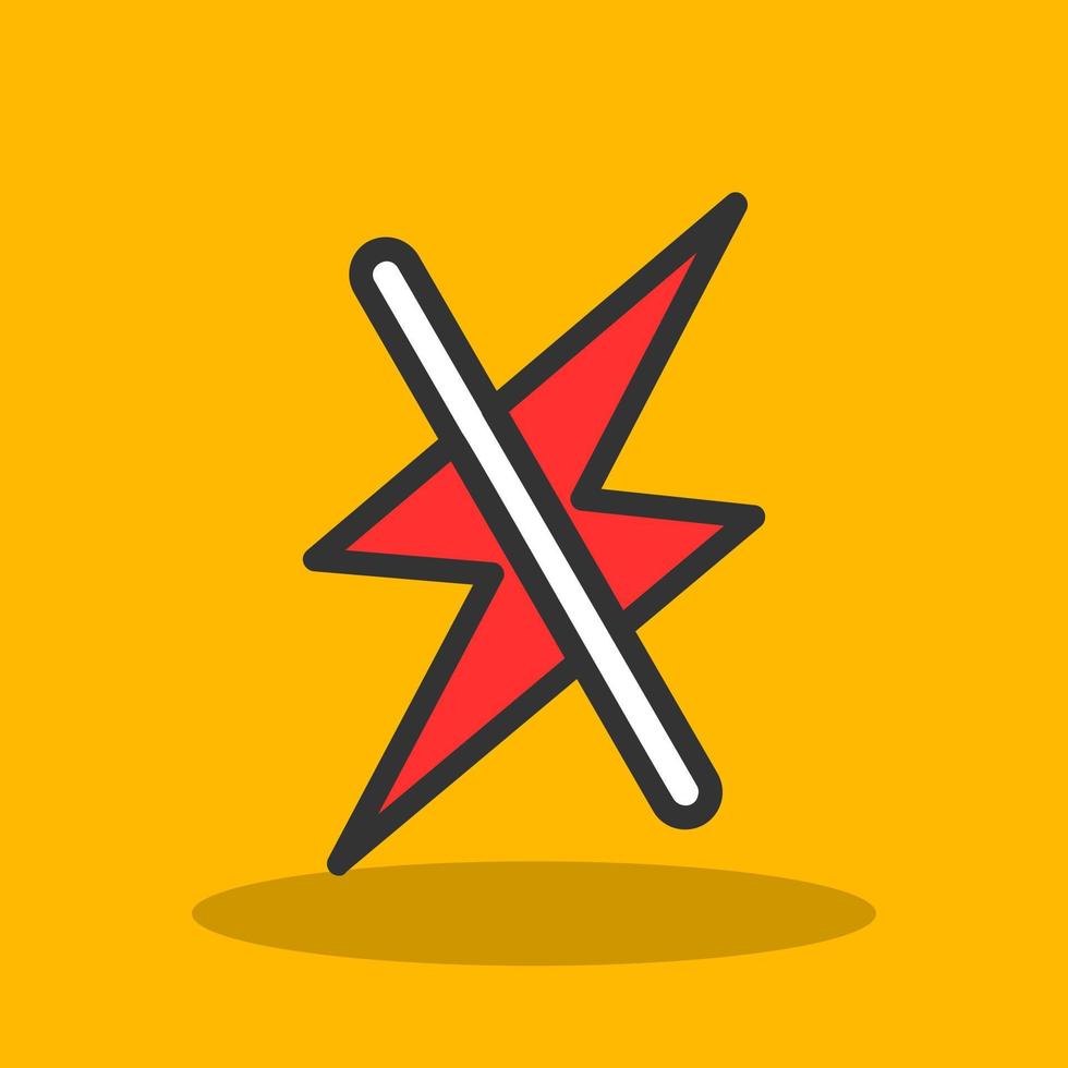 Zap Off Vector Icon Design