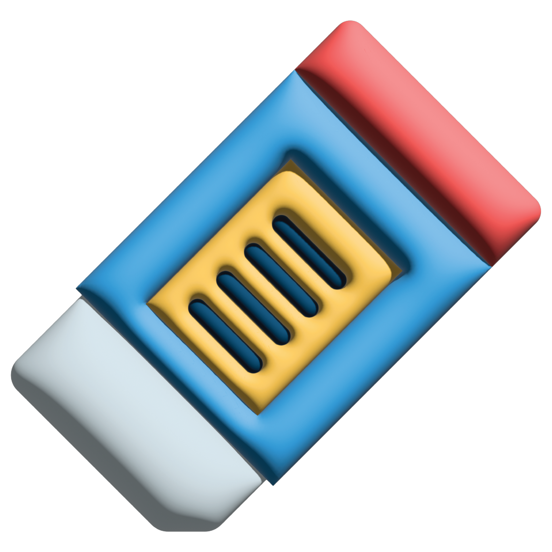 3D illustration eraser in office set 20964176 PNG