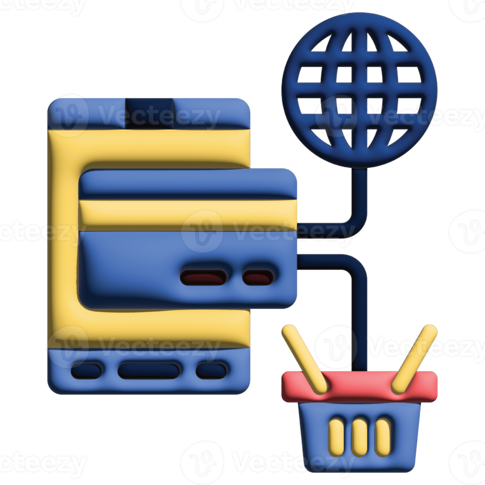 3d illusration betaling in werk van huis reeks png