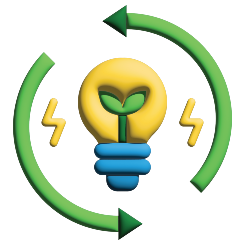 3d illustratie opslaan energie in moeder aarde dag reeks png