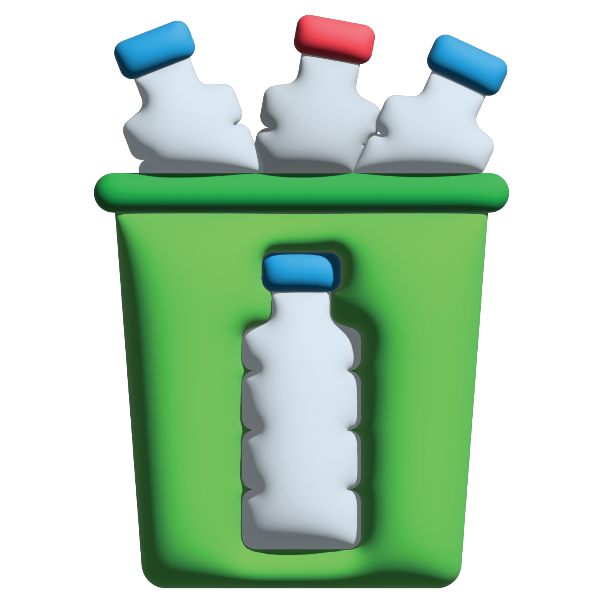 3D illustration plastic bin in mother earth day set 20964263 PNG