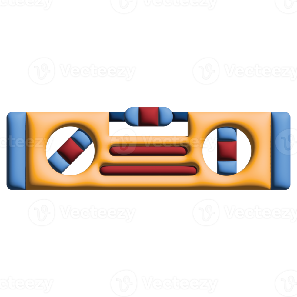 3d illustration spirit level in labour day set png