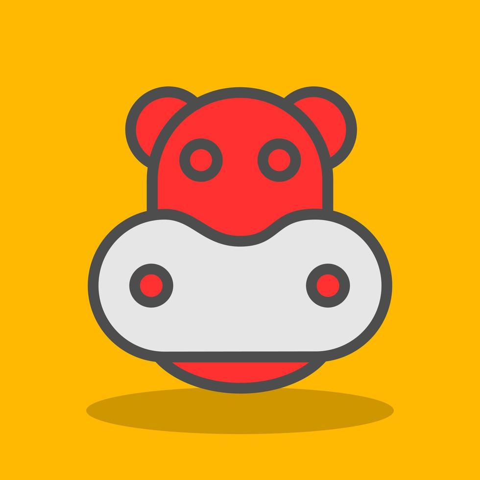 Hippo Vector Icon Design