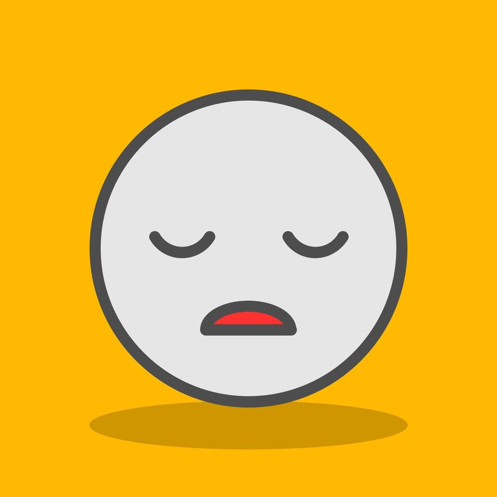 Frown Open Vector Icon Design