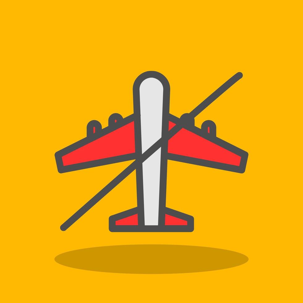 Plane Slash Vector Icon Design