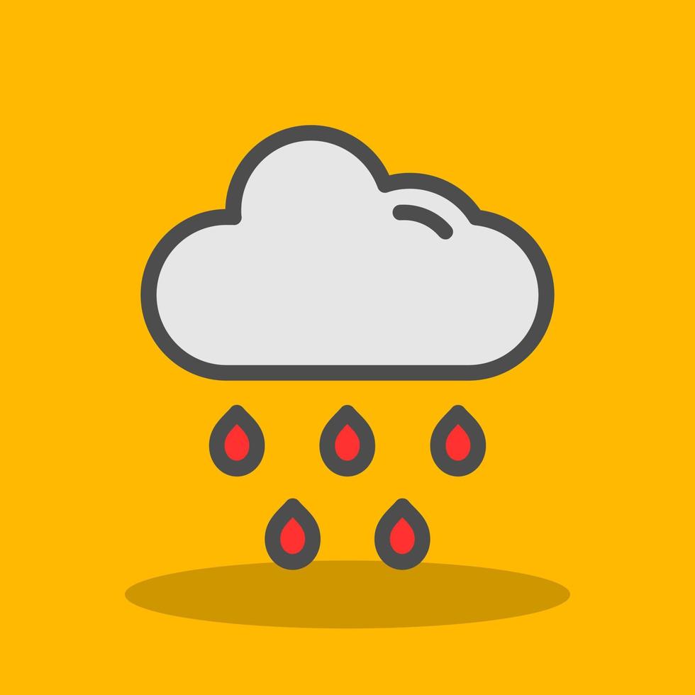 Cloud Rain Vector Icon Design