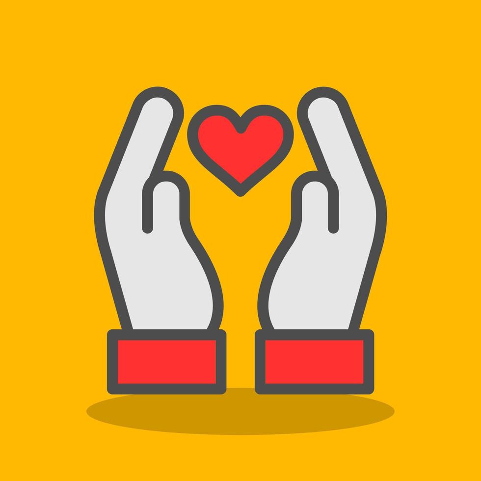 Hand Holding Heart Vector Icon Design