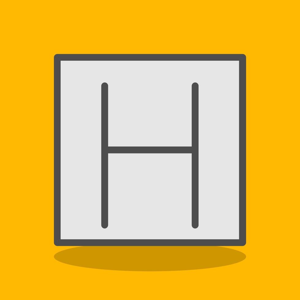 H Square Vector Icon Design