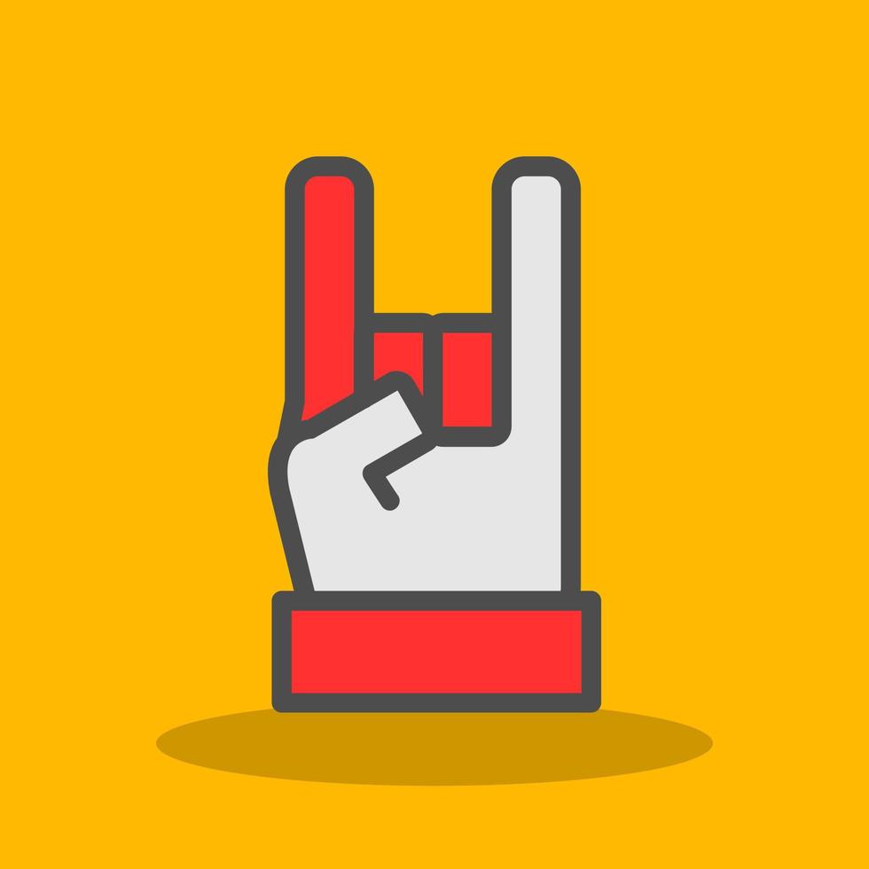 Hand Rock Vector Icon Design