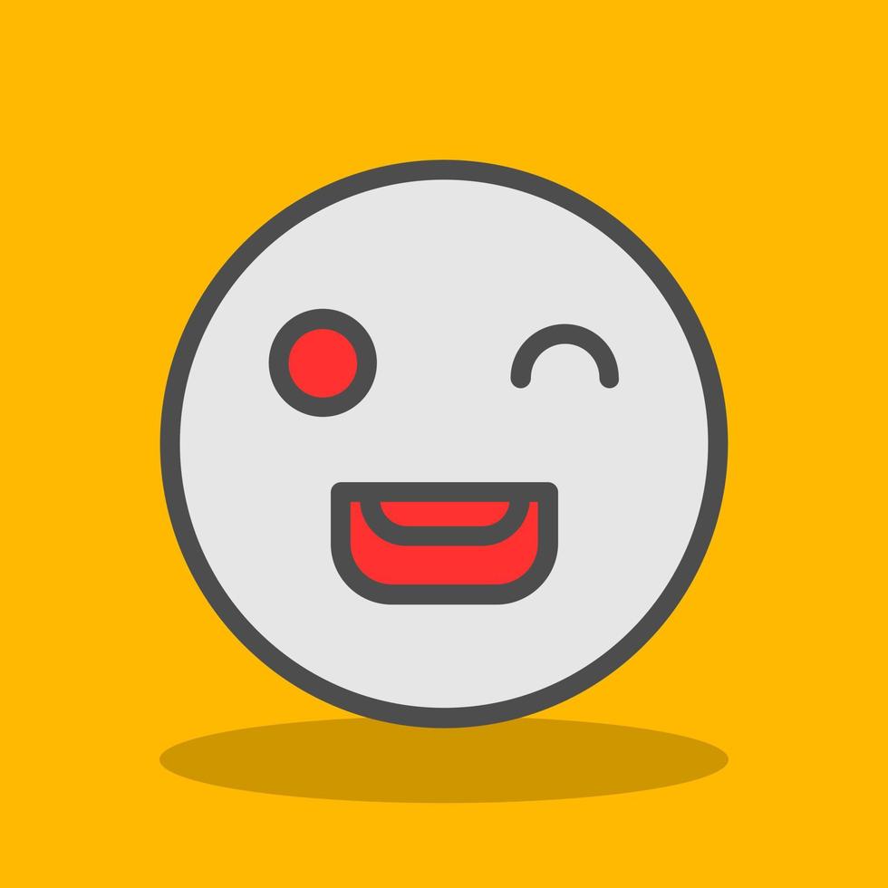 Laugh Wink Vector Icon Design
