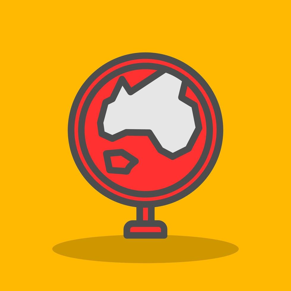 Globe Asia Vector Icon Design