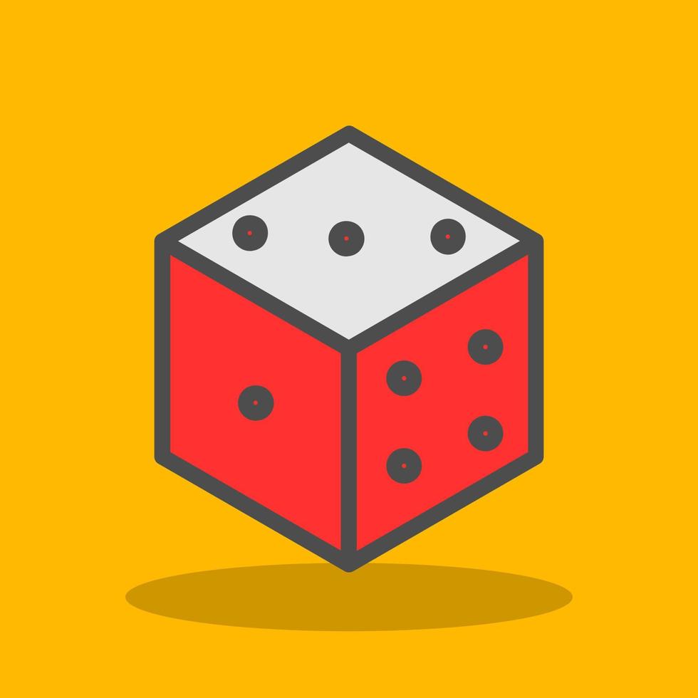 Dice D6 Vector Icon Design