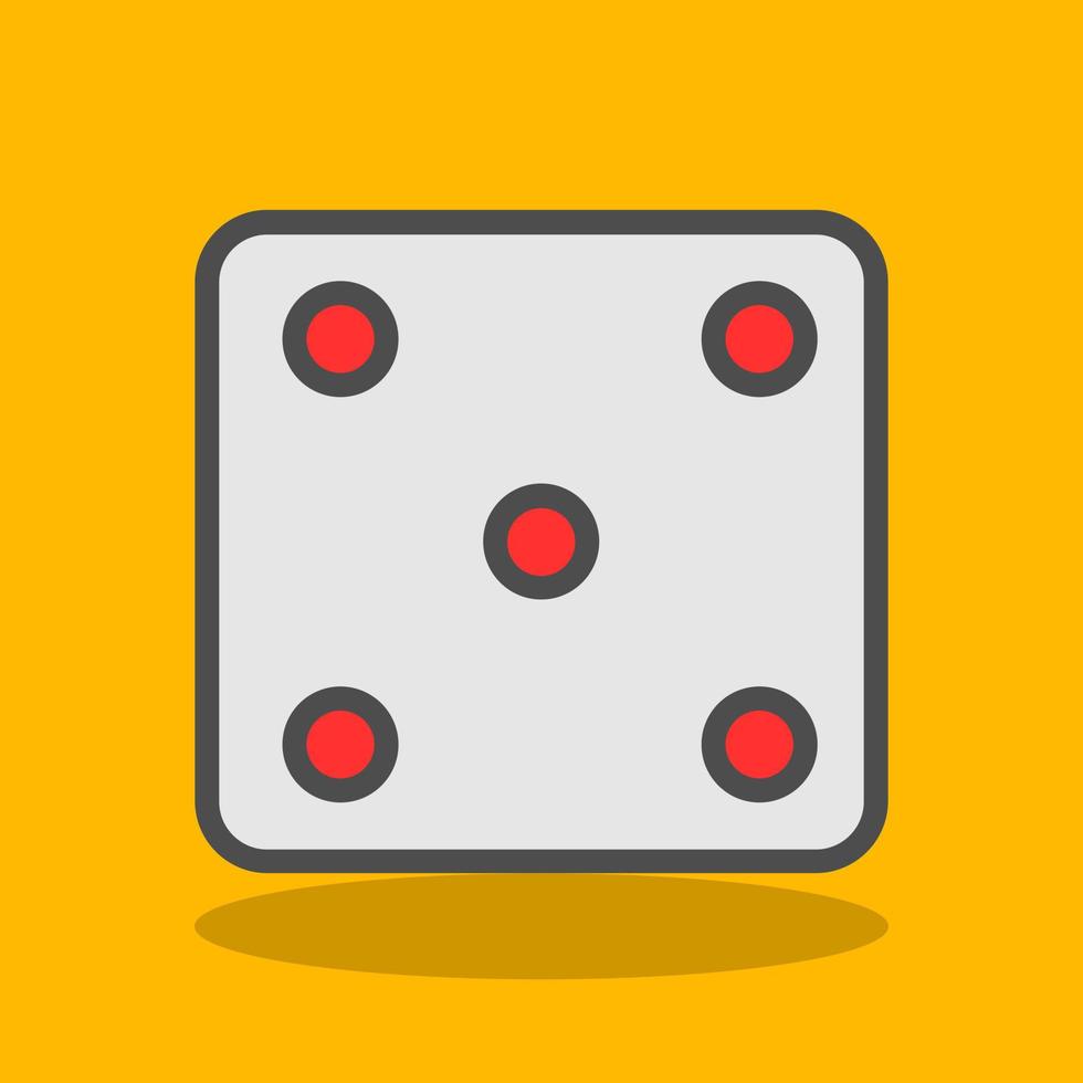 Dice Five Vector Icon Design