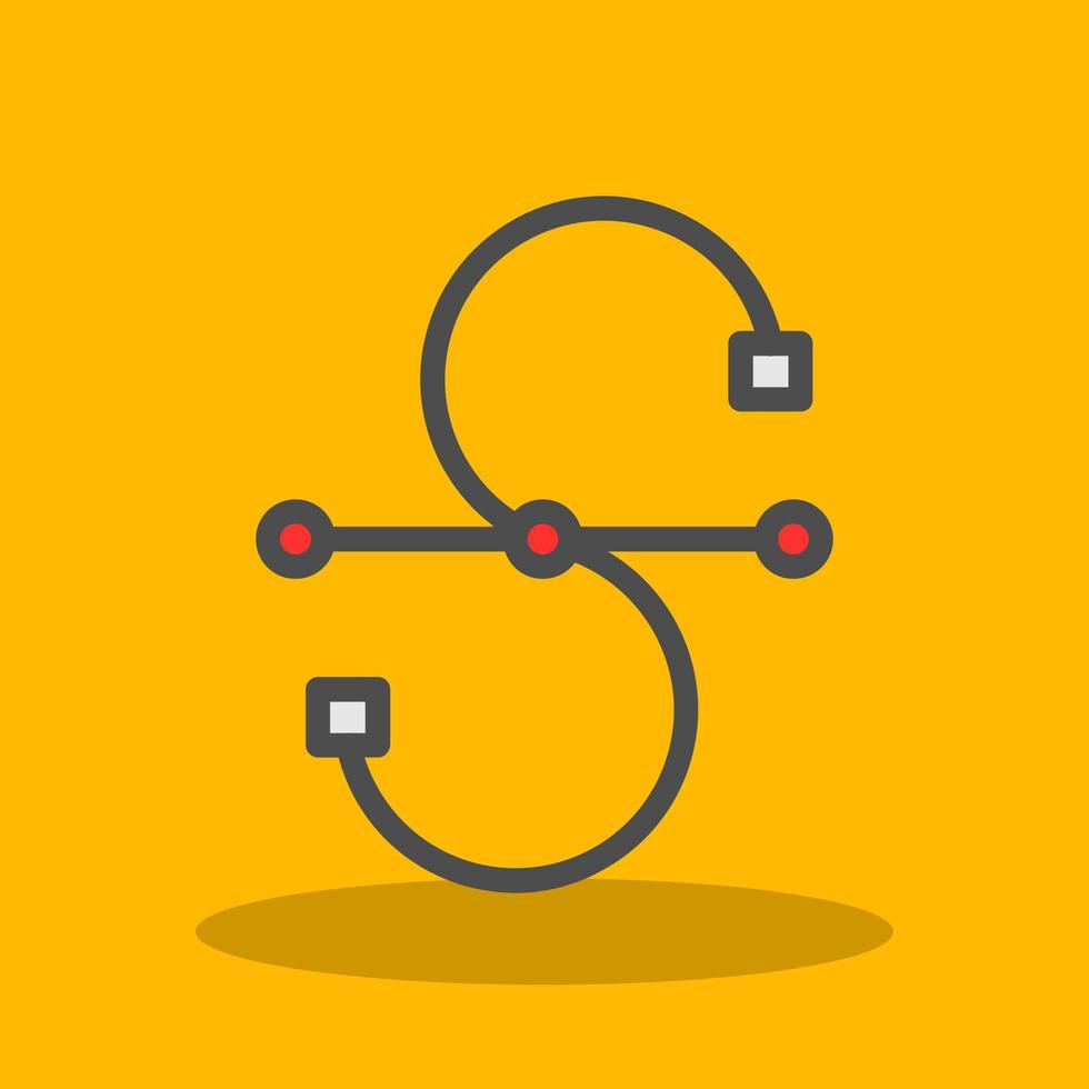 Bezier Curve Vector Icon Design