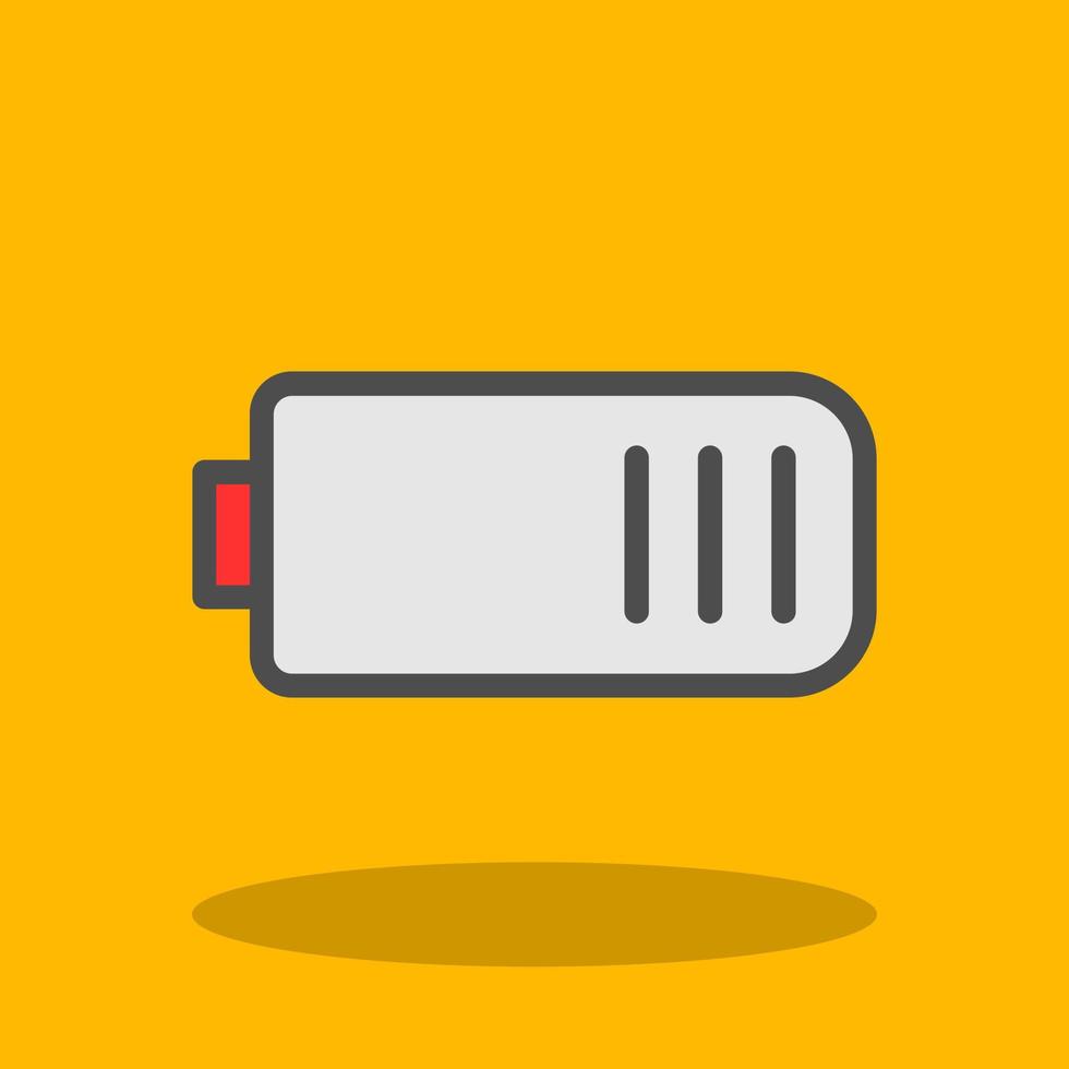 Battery Quarter Vector Icon Design