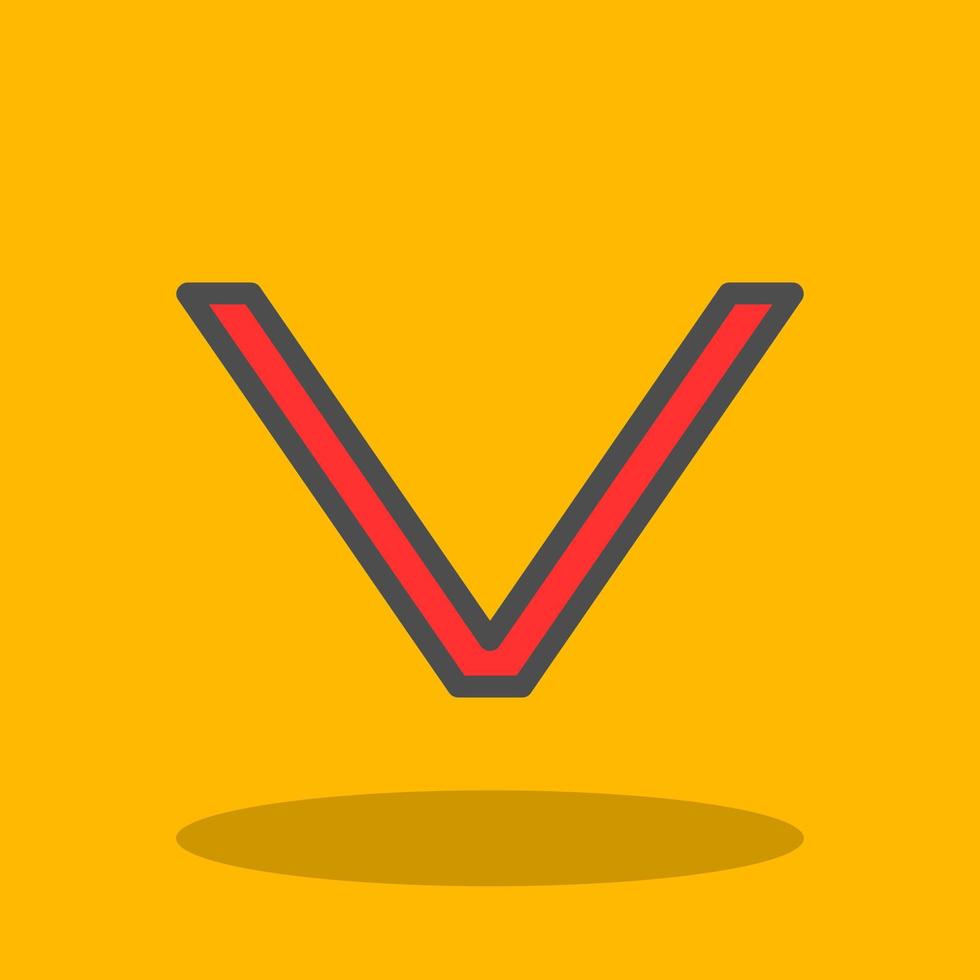Angle Down Vector Icon Design