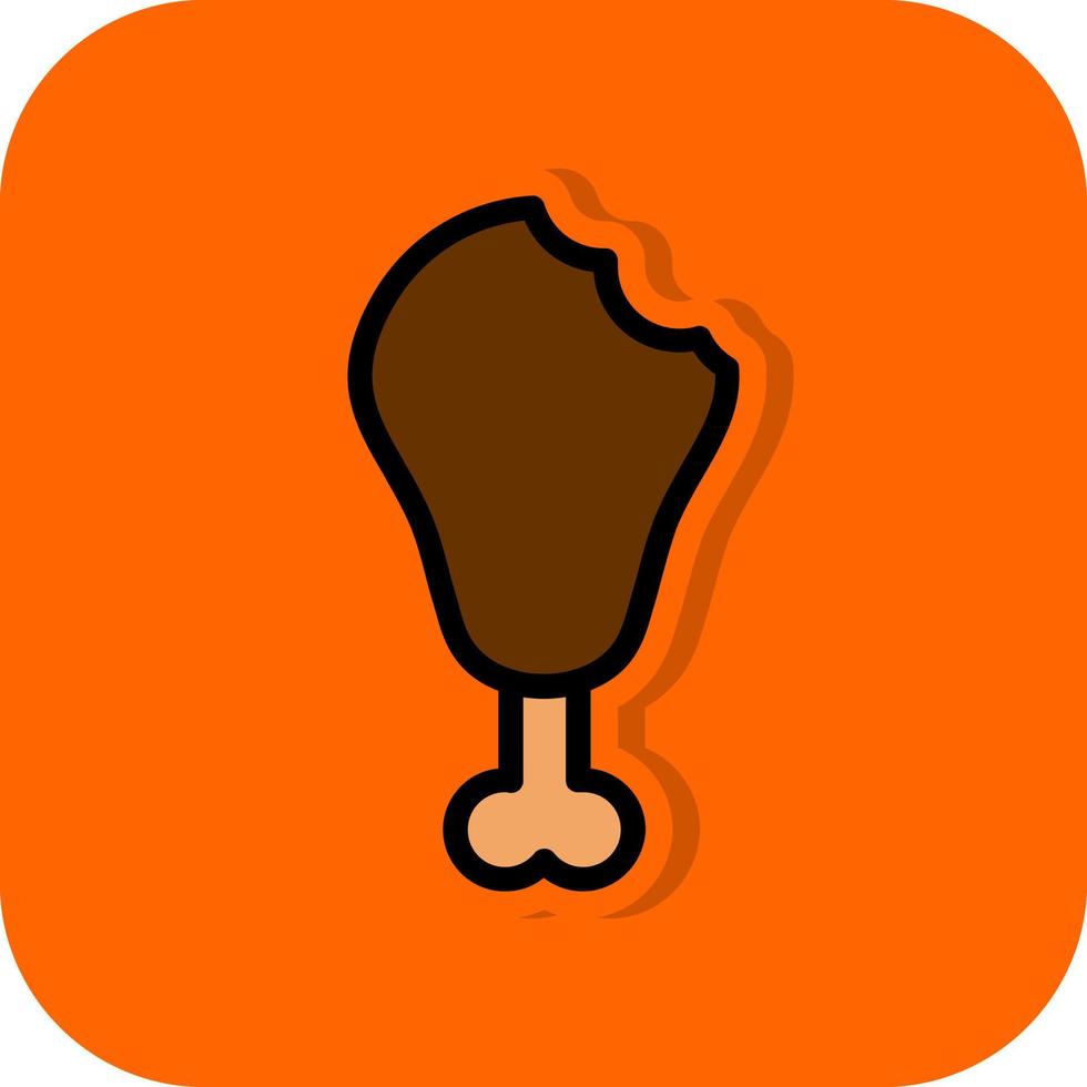Drumstick Bite Vector Icon Design