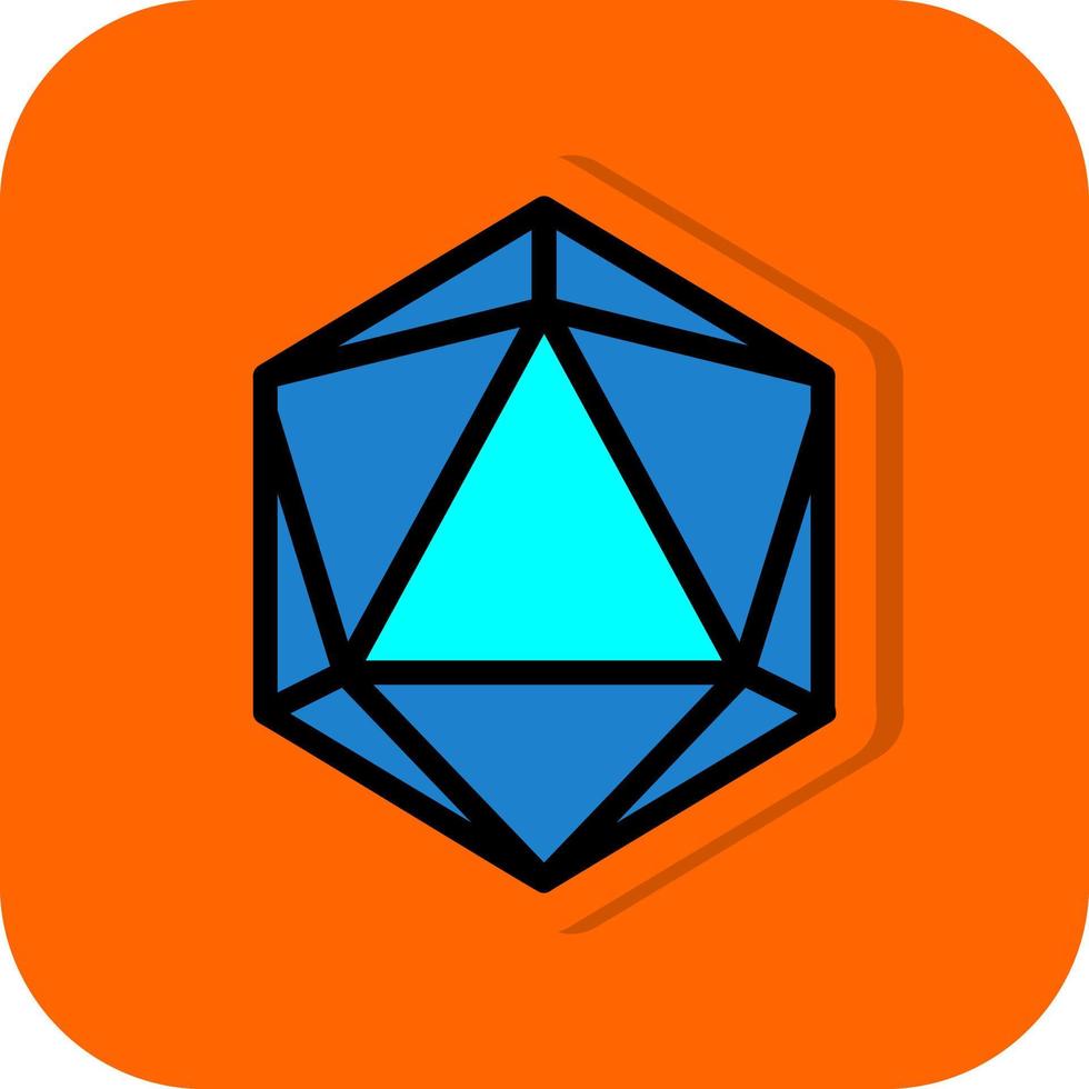 diseño de icono de vector de dados d20