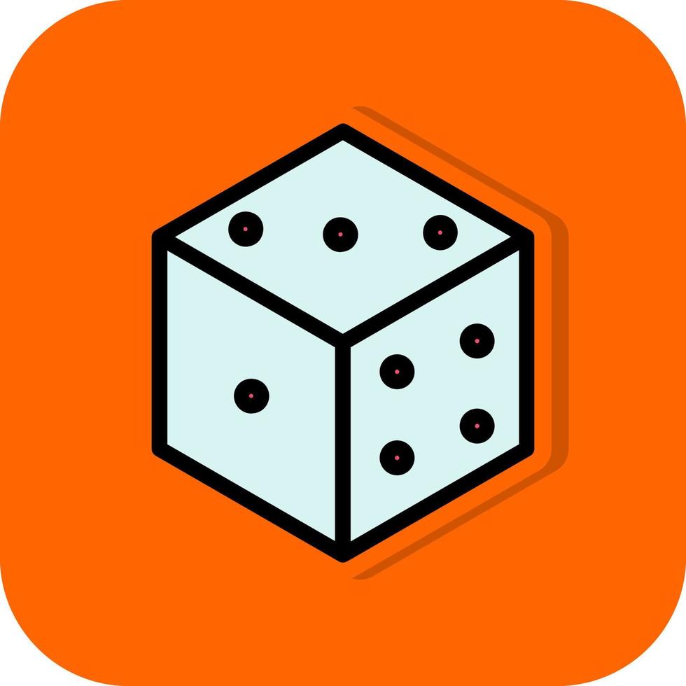 Dice D6 Vector Icon Design