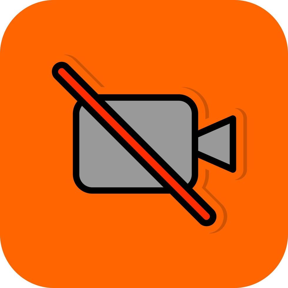 Video Off Vector Icon Design