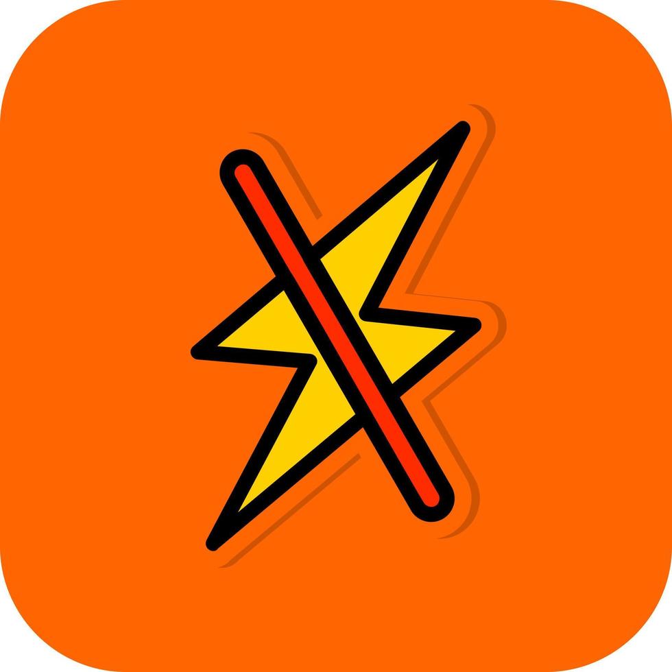 Zap Off Vector Icon Design