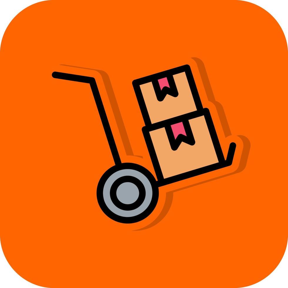 Dolly Flatbed Vector Icon Design