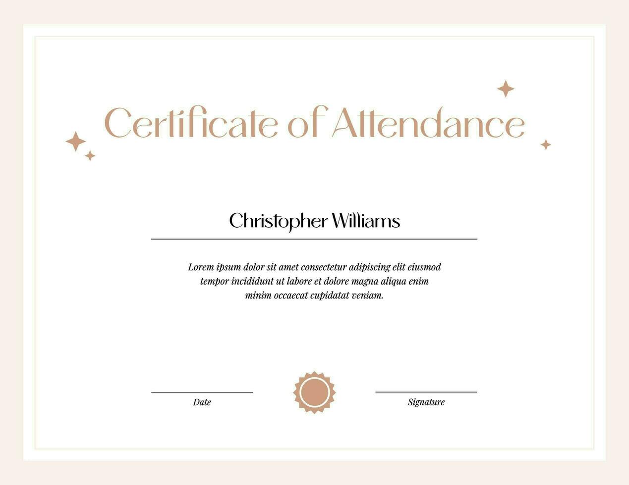 Certificate of Attendance Template