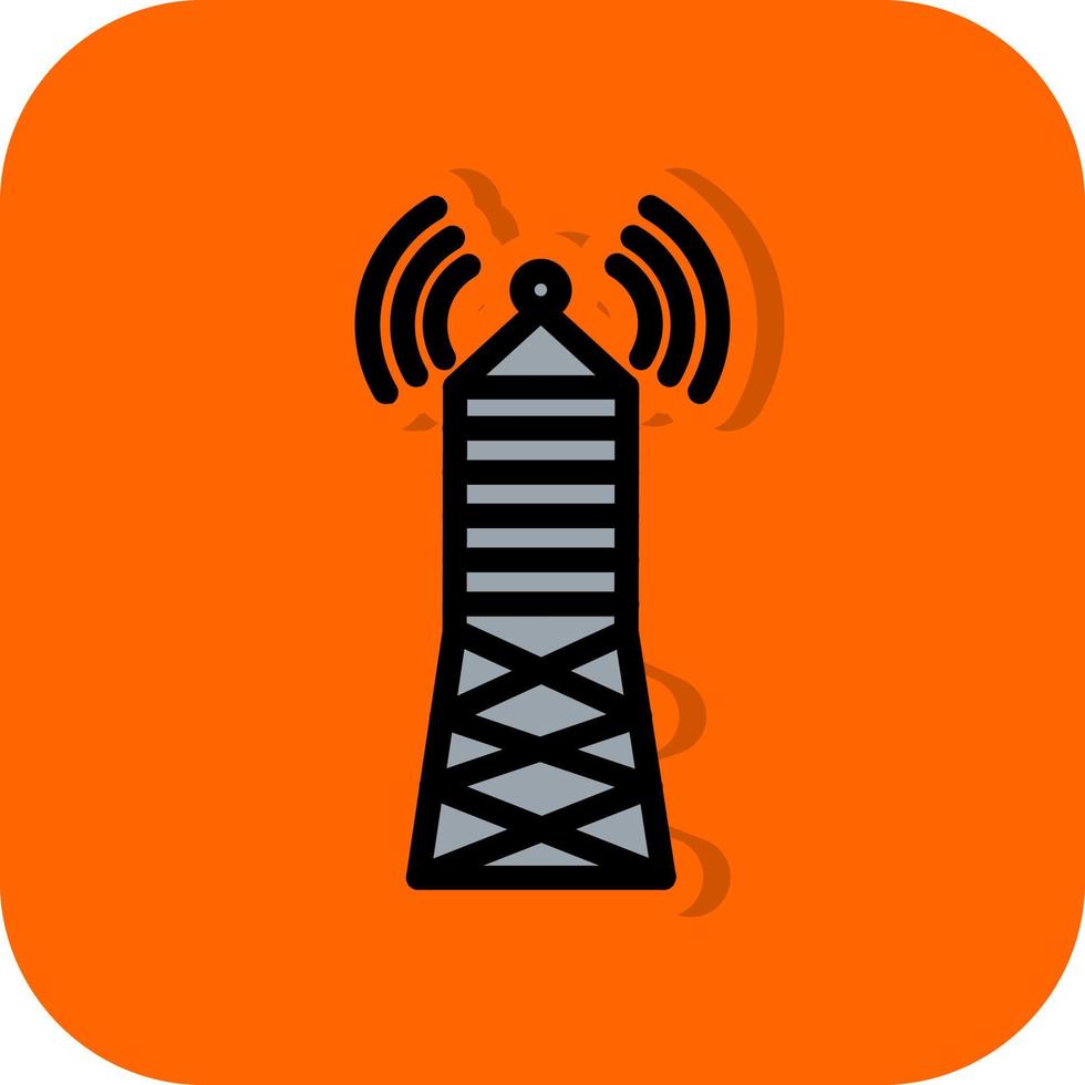 Broadcast Tower Vector Icon Design