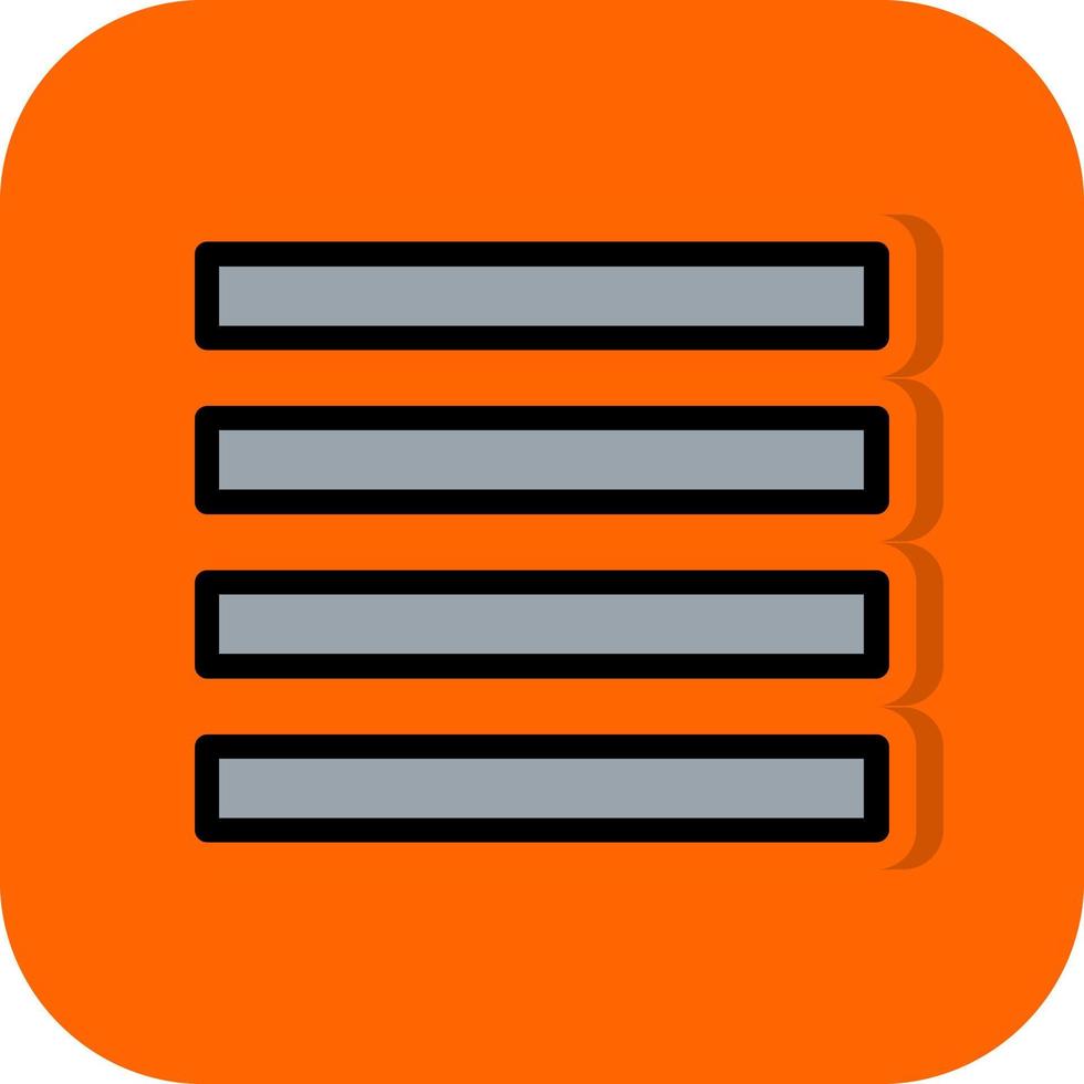 Align Justify Vector Icon Design