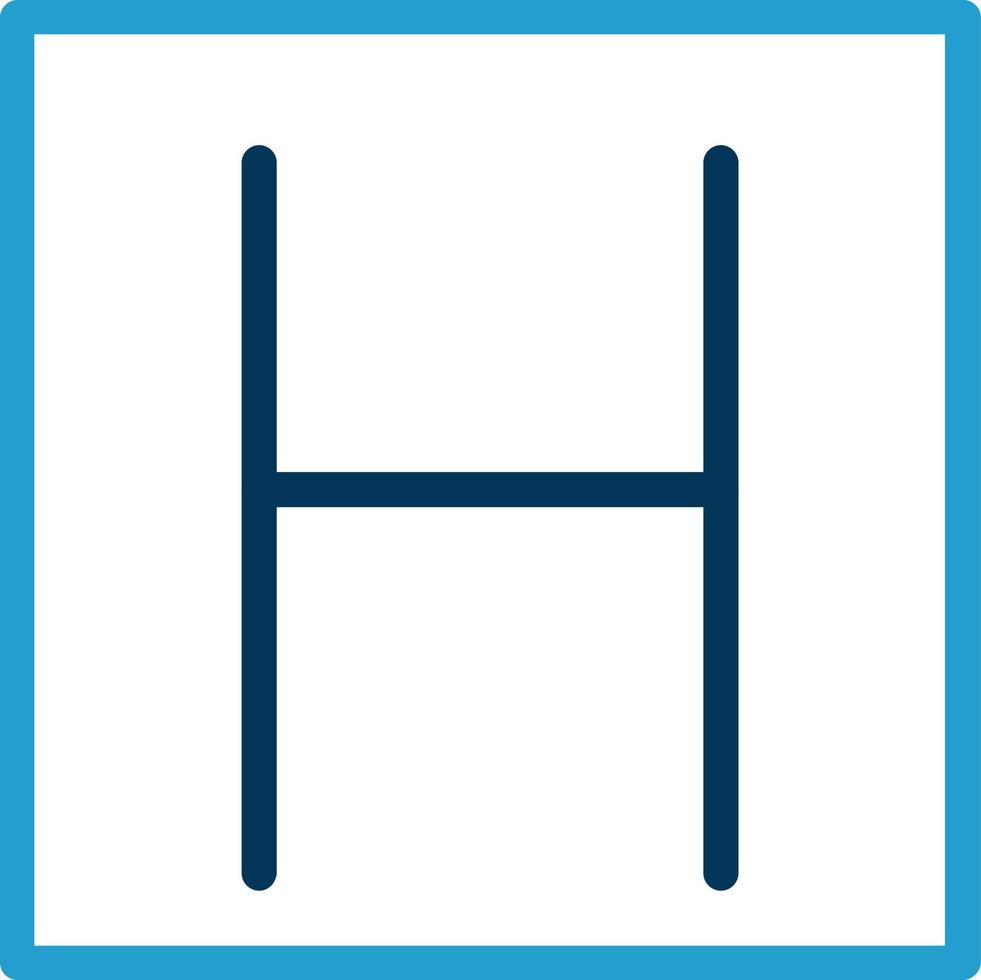 H Square Vector Icon Design
