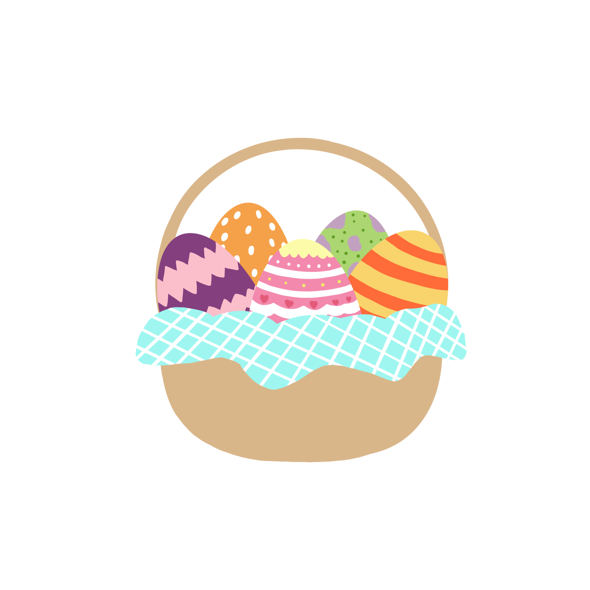 Free Easter Eggs Basket 20965433 PNG with Transparent Background