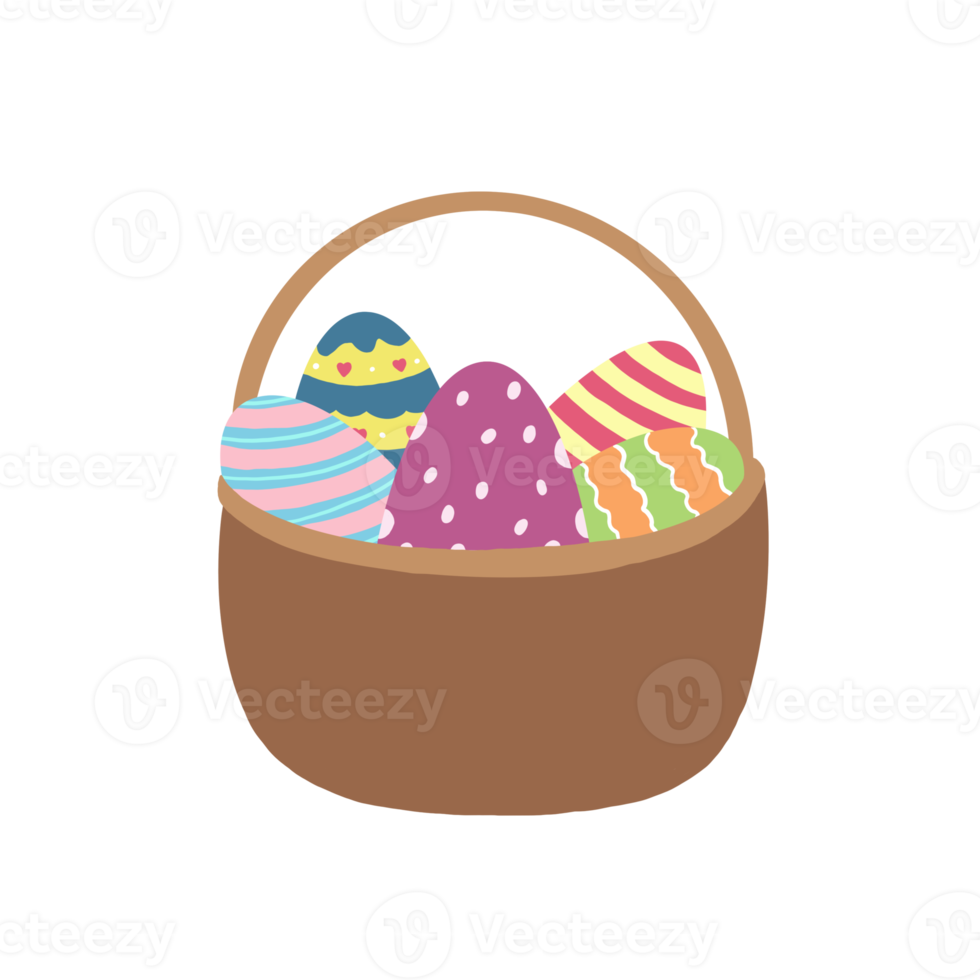 Easter Eggs Basket png