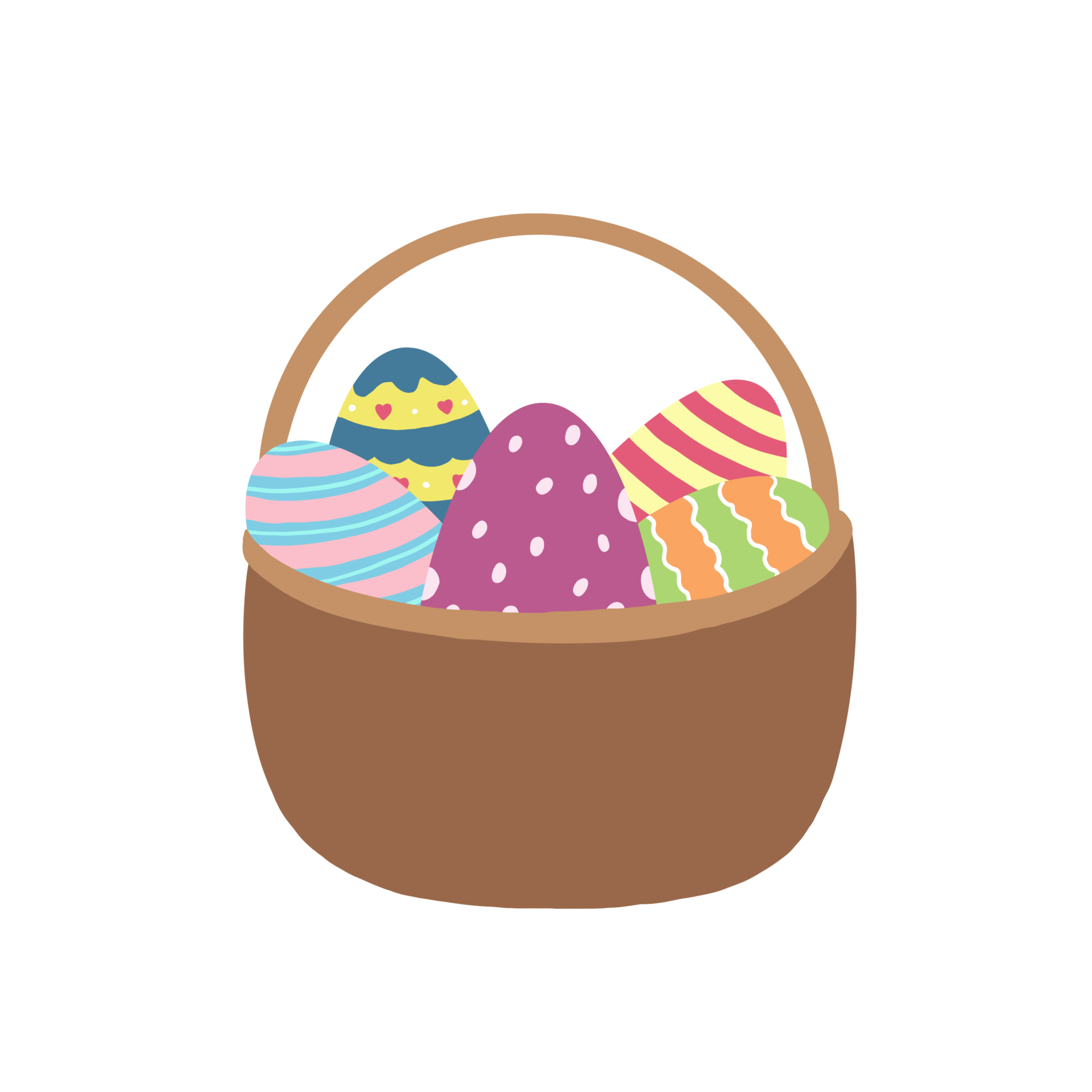 Easter Eggs Basket 20965434 PNG