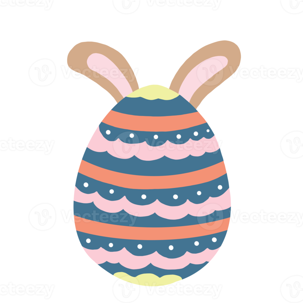 Easter Eggs With Ears Rabbit png